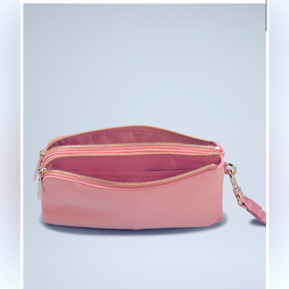 •Lululemon• Curved Velour Wristlet Pink Pastel LIMITED EDITION- GOLD Hardware - Picture 12 of 16